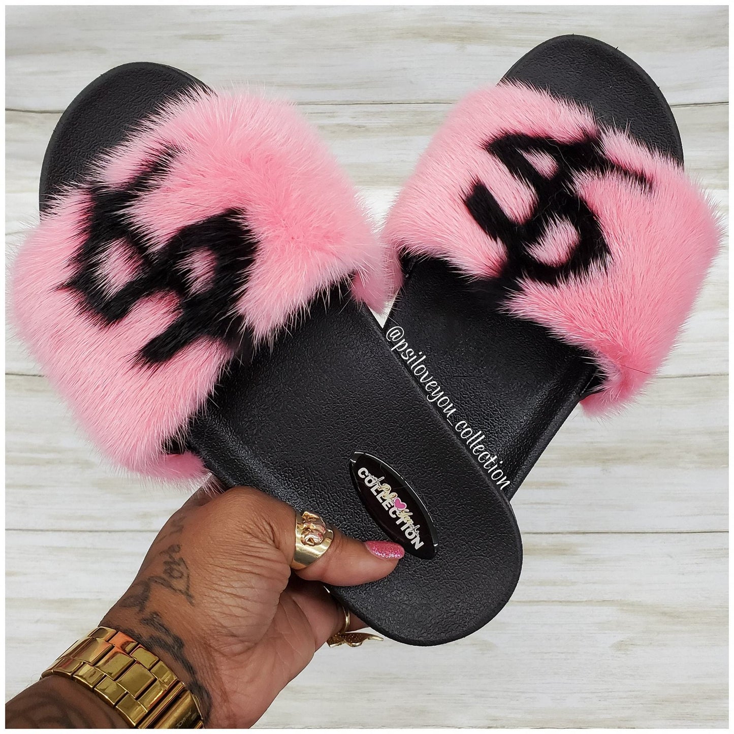money toes (fur slides)