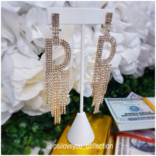 Diamond  intial earings